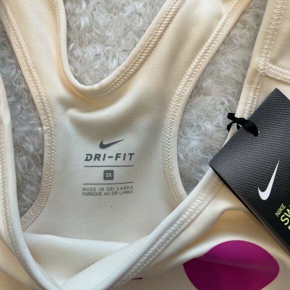 Nike Swoosh Women's Plus Size Bra Medium Support Cream Sz 2X New WT - Picture 6 of 12